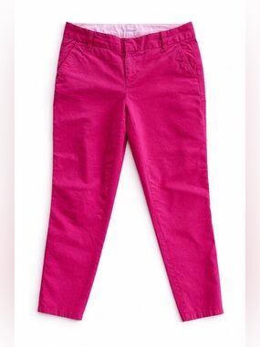 Caslon Bright Pink Fuschia Raspberry Cropped Chino Pants Trousers Size 6